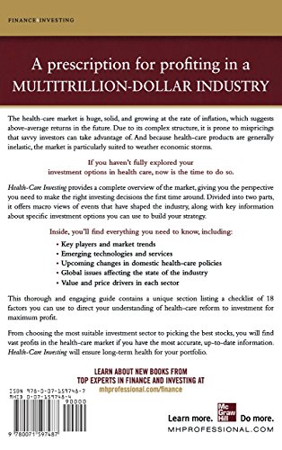 Healthcare Investing: Profiting From The New World Of Pharma, Biotech, And Health Care Services (Mcgraw-Hill Finance & Investing) #TOP1