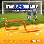 Yes4All Agility Speed Training Agility Hurdles for Athletes - 5 Pack - Speed and Agility Training Equipment for Soccer Basketball Football Hurdle Training - Image 2