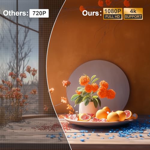 Image of [Officially-Licensed App & Auto Focus]Light Black Smart Mini Projector with WiFi and Bluetooth, XuanPad 4K Support Movie Projector, Portable Native 1080P Outdoor Projector with 360 Stand