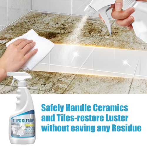 2 Stück Fliesenreiniger fliesenreiniger extra stark fugenreiniger bad Tile Cleaner Spray Geeignet zum Entfernen von Schmutz aus Küche Badezimmerwaschbecken Fliesenwänden