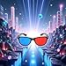 3D Glasses for Movies, Games and TV, Red and Blue Universal Style, Light Design