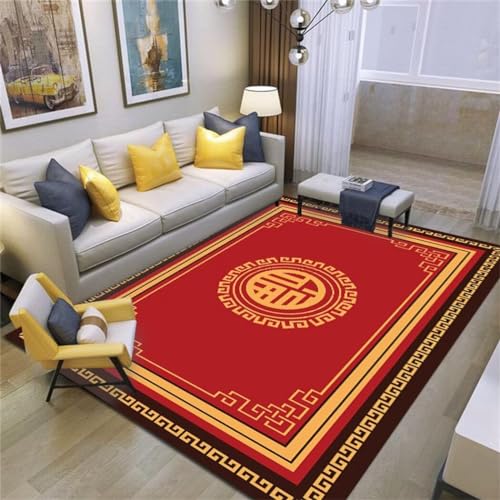 Tapis enfant chambre garcon rouge 80x160 tapis salon imprimé - 2