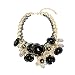 Zhenhui Women Gold Chain Crystal Flowers Charm Pendant Big Chunky Bib Statement Necklace for Clothing