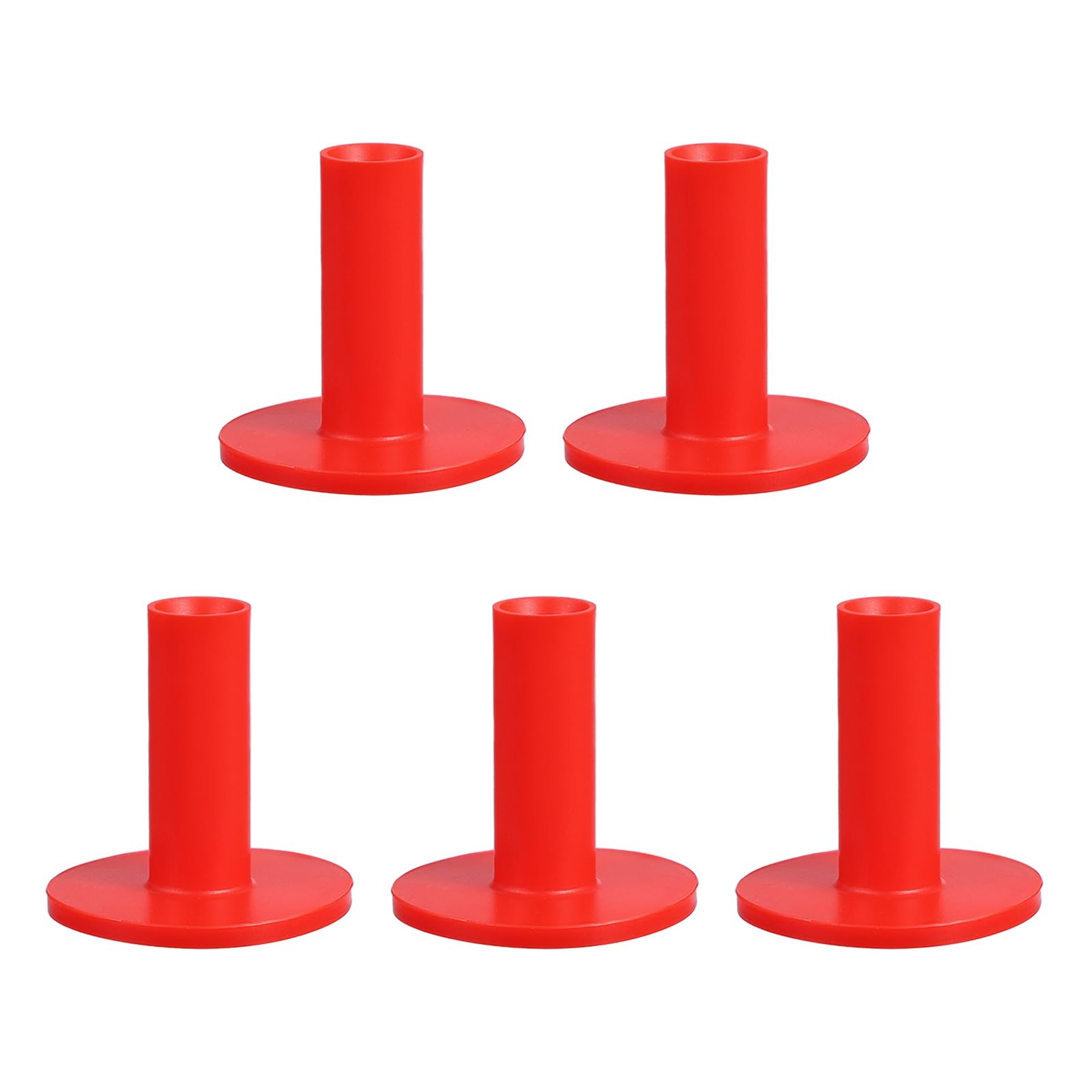 PATIKIL 2.56 Inch Rubber Golf Tees, 5 Pack Tall Practice Training Driving Range Tee Stable Ball Holder for Outdoor Indoor Hitting Mat Backyard, Red