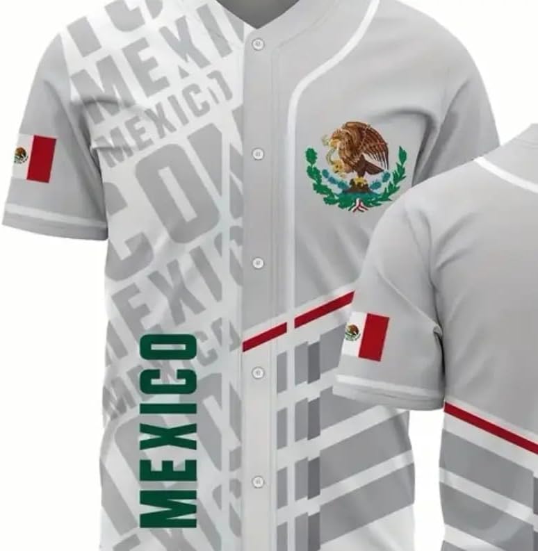 Mexico Pride Baseball Jersey Shirt, Mexican Baseball Jersey Sports Top, Mexican Eagle Unisex Shirt Sports Gifts, Mexico Shirt