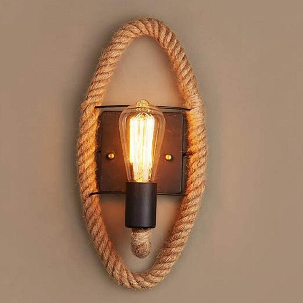 Aplique de pared de cuerda retro de diseño artesanal e industrial