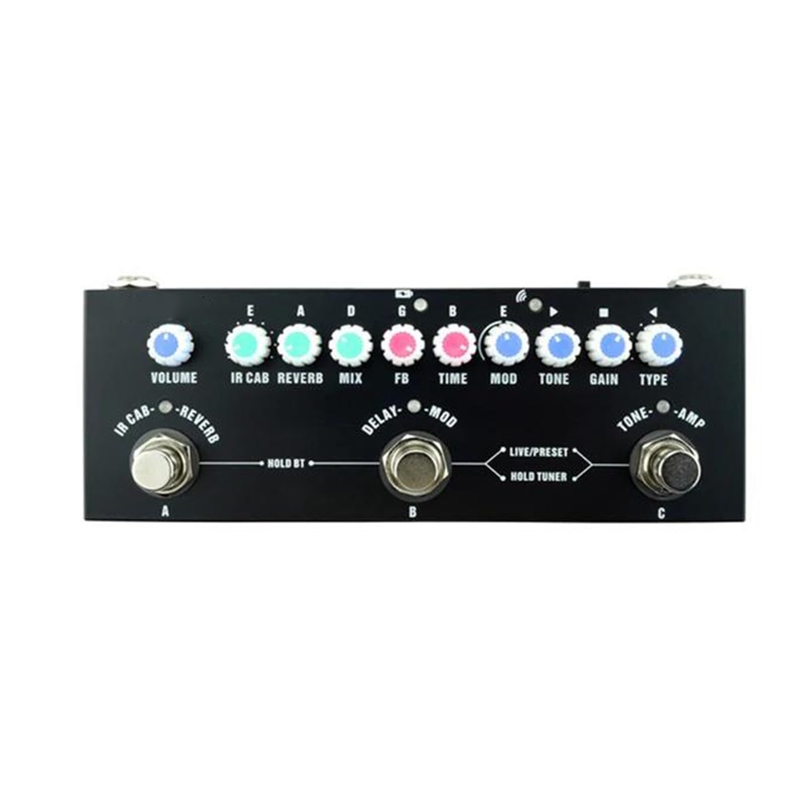 Efekty Do Gitary Elektrycznej Wieloefektowy Pedał Do Nagrywania Gitary Akustycznej Z Funkcją Interfejsu Audio(Black)