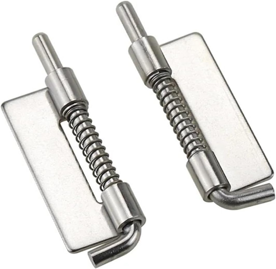 Rotating 180 Degree Spring Hinge 304 Stainless Steel for Distribution Cabinet Mechanical Door 1Pcs(No Hole-Right)