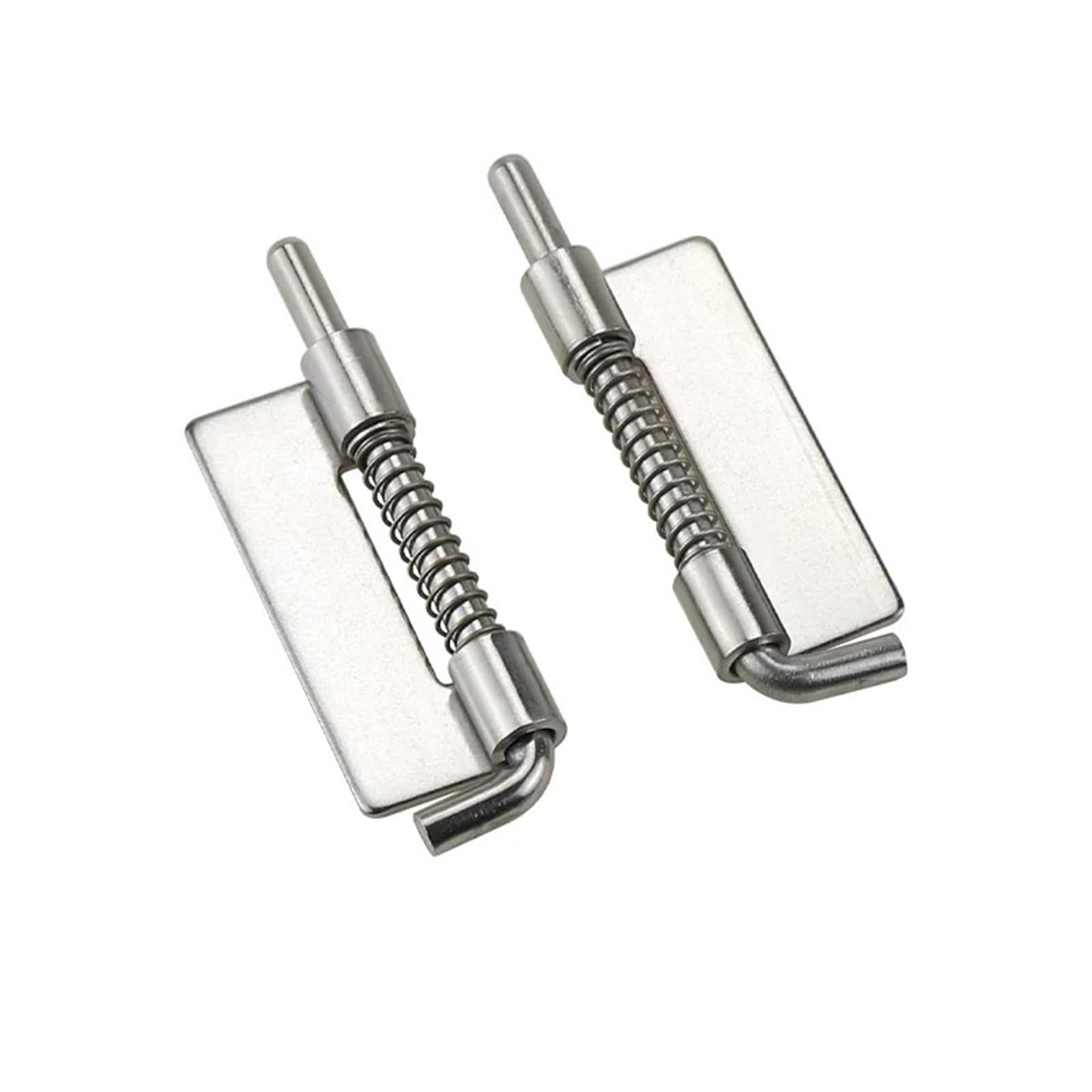 Douknail No Hole-Left(7Pcs) 304 Stainless Steel Rotating 180 Degree Spring Hinge Pivot Distribution Cabinet Mechanical Box Door 7Pcs(No Hole-Left(7Pcs))
