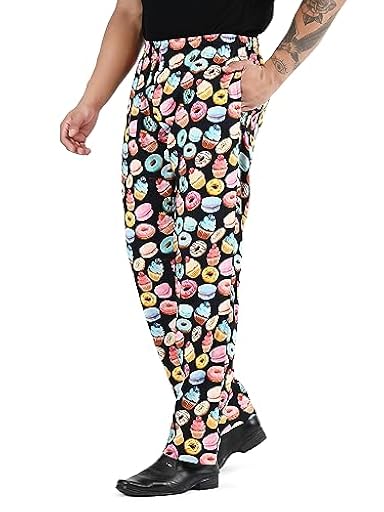 Pantalones unisex estampados 100 % algodón para hombre y mujer, pantalones de chef con cordón para servicio de alimentos, panaderos y profesionales culinarios, L | Ya disponible en tu tienda friki favorita! En mundofriki.es!