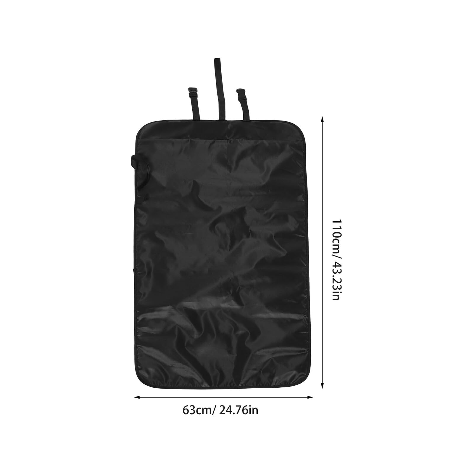 Tappetino da Stiro Portatile Nero in Poliestere con Ganci Salvaspazio per Cura Versatile dei Tessuti per Appartamenti e Viaggi