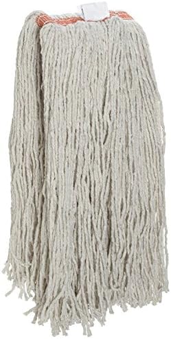 Rubbermaid Commercial Products Premium Cut-End Cotton Mop, 32-Ounce, 1-Inch Headband, Heavy Duty Wet Mop for Floor Cleaning Office/School/Stadium/Bathroom, Pack of 12