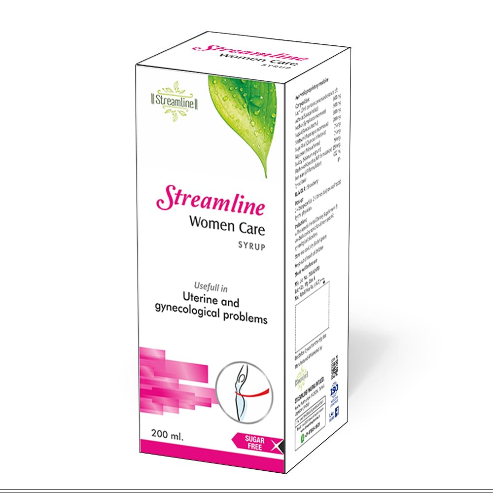 Streamline Gentle Support for Women's Health: Streamline Women Care Syrup - Designed to Alleviate Leucorrhea, Enhance Energy, and Promote Optimal Hormonal Function (200ml)