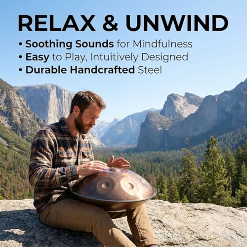 Handpan Drum 22 Inches en Re menor 432 Hz 9 Notas miniatura 6