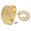 18K Gold Watch Necklace Set
