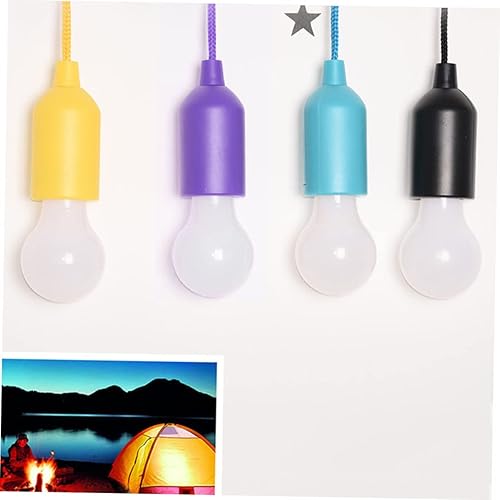 Miniatura 9 de DOITOOL 4 piezas de equipo de camping para niños, artículos esenciales de cable LED, suministros de camping, bombilla LED, lámpara de camping,