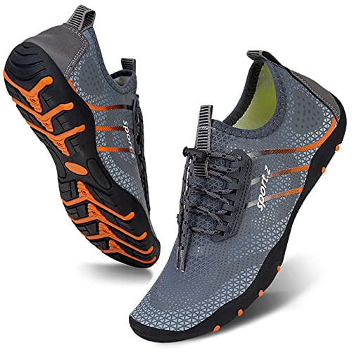Image of WateLves Water Shoes Mens Womens Barefoot Beach Swim Shoes Quick-Dry Aqua Socks Pool Shoes for Surf Yoga Water Aerobics