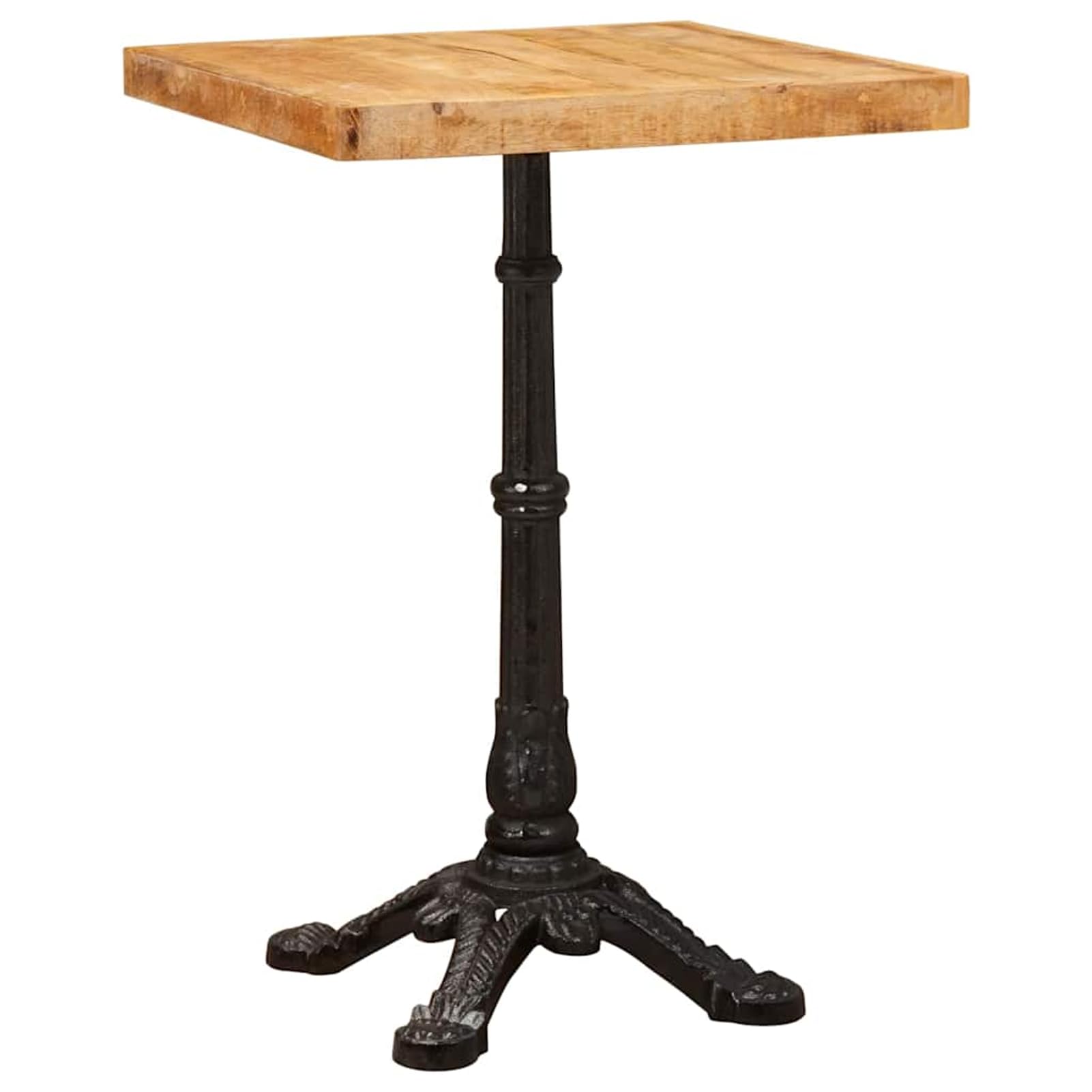 Gecheer Tavolo Bistrot Marrone, 50 x 50 x 76 cm, Legno di Mango, Industriale, Rustico e Elegante, per Cene e Pasti Rilassati