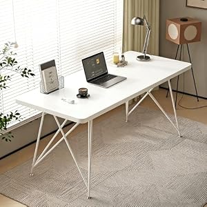 MTIETEME ゲーミングデスク 勉強机 肉厚冷間圧延鋼 コンパクト 作業デスク 組立簡単 幅90~160cm×高さ74cm 厚さ25mmの天板 事務机 耐荷重200kg デスク スペースが狭い ゲーミング 机 人間工学 勉強・ゲー...