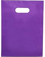 Vista 1 de 100 bolsas moradas de mercancía para pequeñas empresas, boutique y ventas al por menor, de 1.5 mil, 9 x 12 pulgadas, de plástico, gruesas