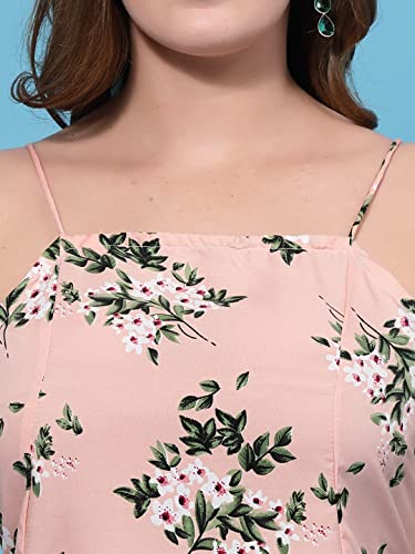 Image of OOMPH! Women A-Line Floral Mini Dress Western, Off Shoulder, Slip On