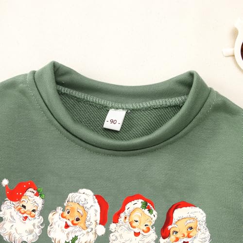 Toddler Boy Girl Christmas Sweatshirt Kid Xmas Santa Graphic Shirt Tops Baby Long Sleeve Crewneck Winter Clothes4