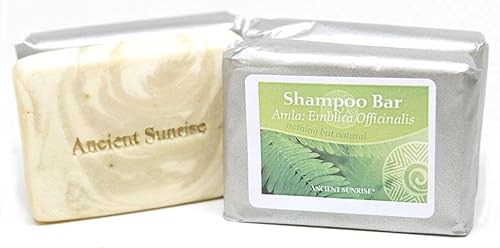 Ancient Sunrise Barra de champú Amla Gooseberry 100% natural para cabello sano - Champú natural, sin perfume, repara el cabello dañado