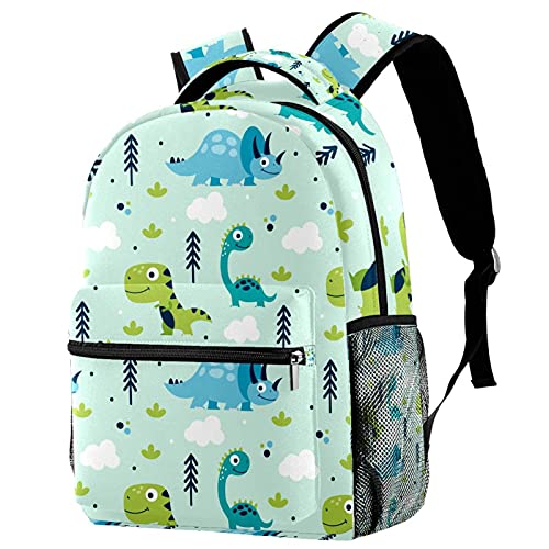 Sac à dos pour enfants dinosaure en tissu sergé décontracté et mixte