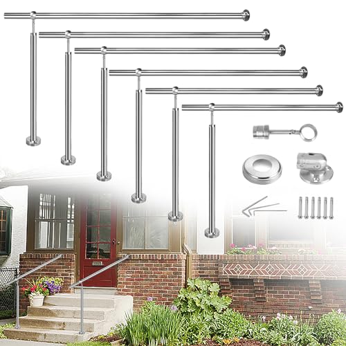 YRHome Ringhiera d'ingresso in acciaio inox, 180 cm, facile da pulire, con angolo regolabile, per interni ed esterni
