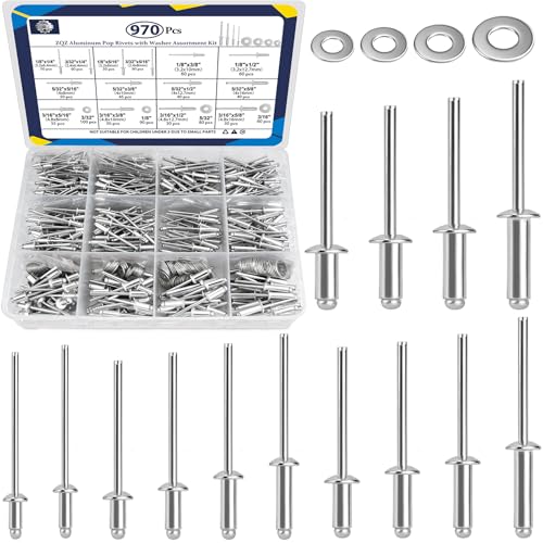 Front Sunroof Sunshade Will Not Latch or is Difficult to Latch in the Closed Position - 2010-2017 Buick Chevrolet GMC Saturn 2 ZQZ 970Pcs Aluminum Pop Rivets with Washer Assortment Kit, 14 Sizes Silver Rivets with 3/32' 1/8' 5/32' 3/16' Blind Rivets, Assorted Pop Rivets Set