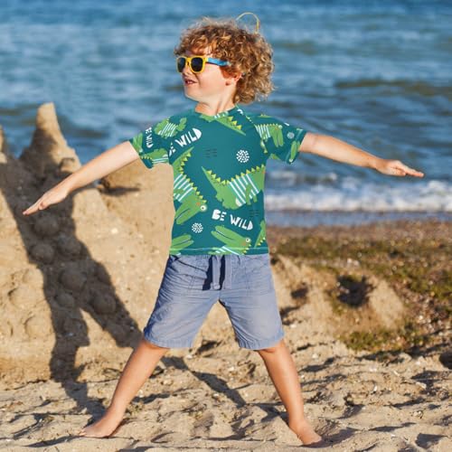 Aflyko Kid Rashguard Shirt Crocodile Be Wild Boys Girls Swimsuit Top4