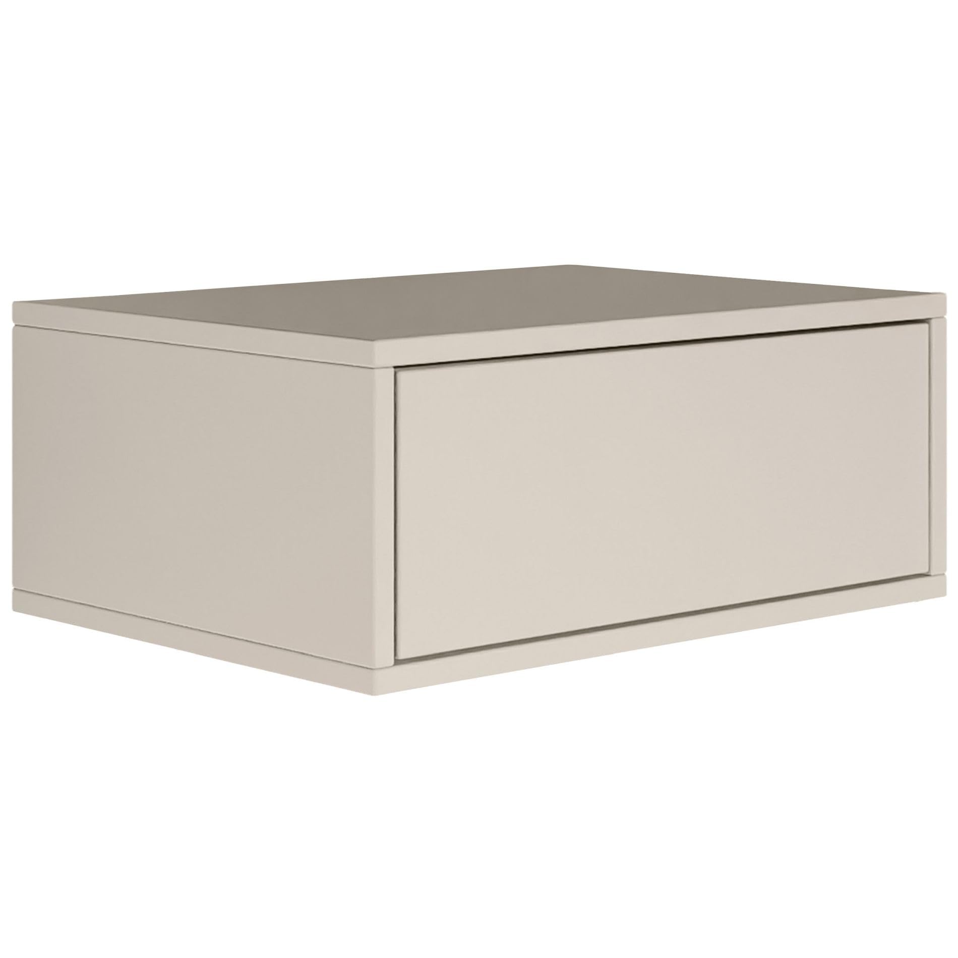 Selsey Comodino Sospeso Framme 50 cm Kaschmir Elegante e Minimalista per Camera da Letto Cassetto Spazioso Push to Open Design Unico con Venature - Pannello Laminato 16mm