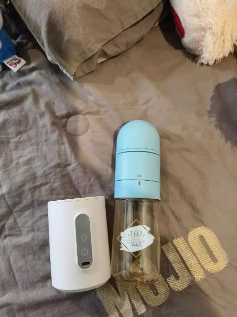 Miniatura 9 de Calentador de biberones portátil con control de temperatura de 107.6 F, calentador de biberones de viaje compatible con USB, a prueba de fugas,