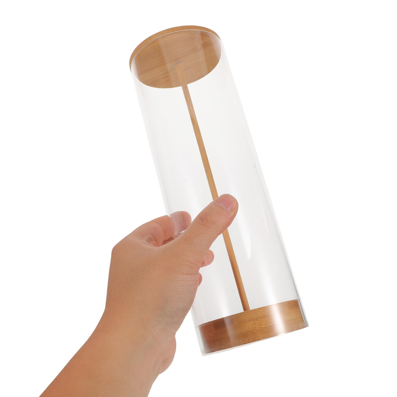 Acryl Strohhalm Organizer mit Holzdeckel, 25, 5x8cm, Kasten