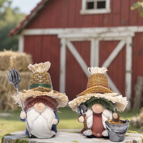 Nains de jardin figurines décoratives pour cour et terrasse rustique