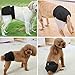Hundewindeln Hundewindeln, waschbar, 3 Stück, sehr saugfähig, wiederverwendbar, für weibliche Hunde (Schwarz, L)