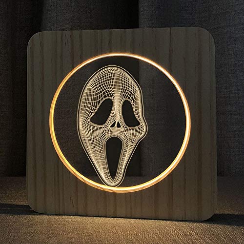 Lampe de table créative Grim Reaper 3D pour chasser l'obscurité avec style