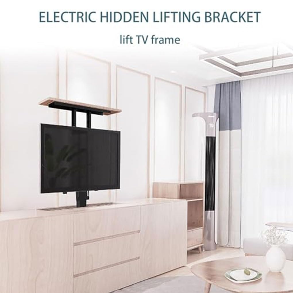 Soporte elevador eléctrico para TV, soporte motorizado ajustable para pantallas de 32 a 70 pulgadas con mando a distancia, soporta 60 kg de capacidad de carga