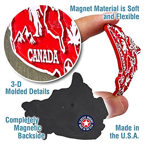 Imán Decorativo de Mapa de Canadá 3D de Goma miniatura 3