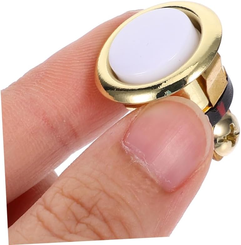 jojofuny 2pcs Lighted Metal Doorbell Push Buttons Weather Resistant round Wired Wall Mounted Replacement for Home Use