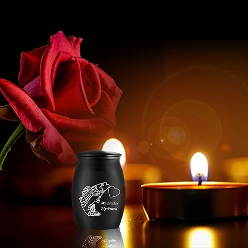 Miniatura 5 de Urnas pequeñas de cremación de 1.6 pulgadas de alto, hecha a mano, hermosa urna de recuerdo para funeral, urnas decorativas pacíficas para cenizas