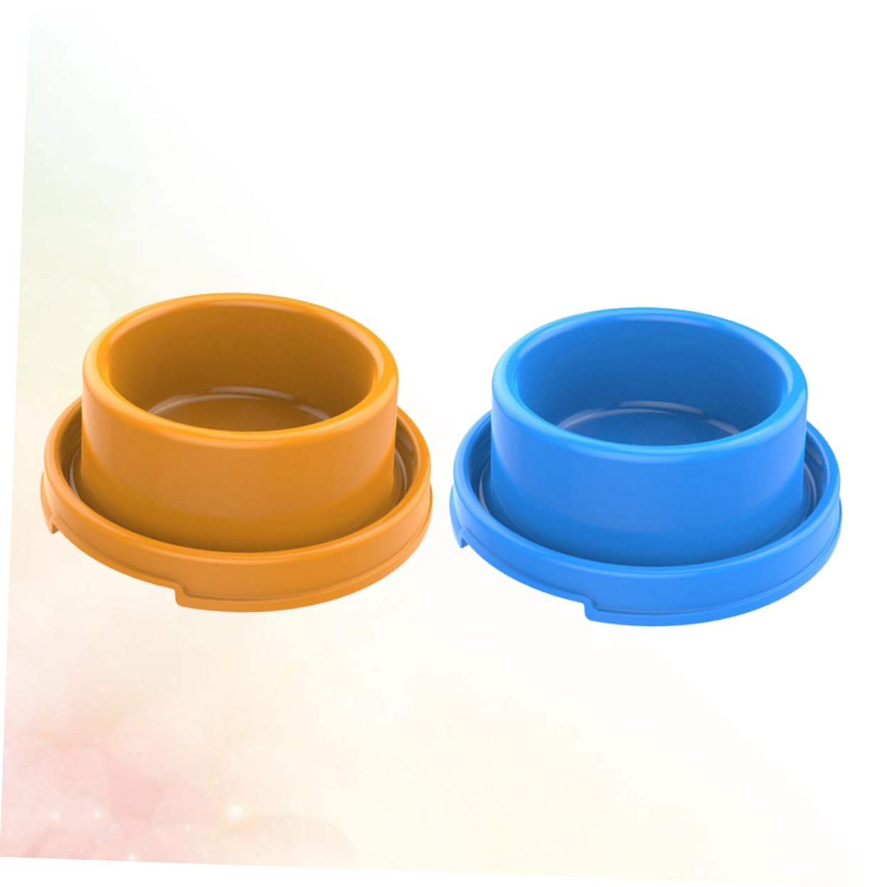 Comedero para Mascotas de 2 Piezas, Tazón Redondo de PP Seguro y Conveniente para Perros y Cachorros, Diseño Simple para Uso en Interiores Color Aleatorio