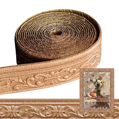 Molduras 3D autoadhesivas impermeables de estuco para pared 2