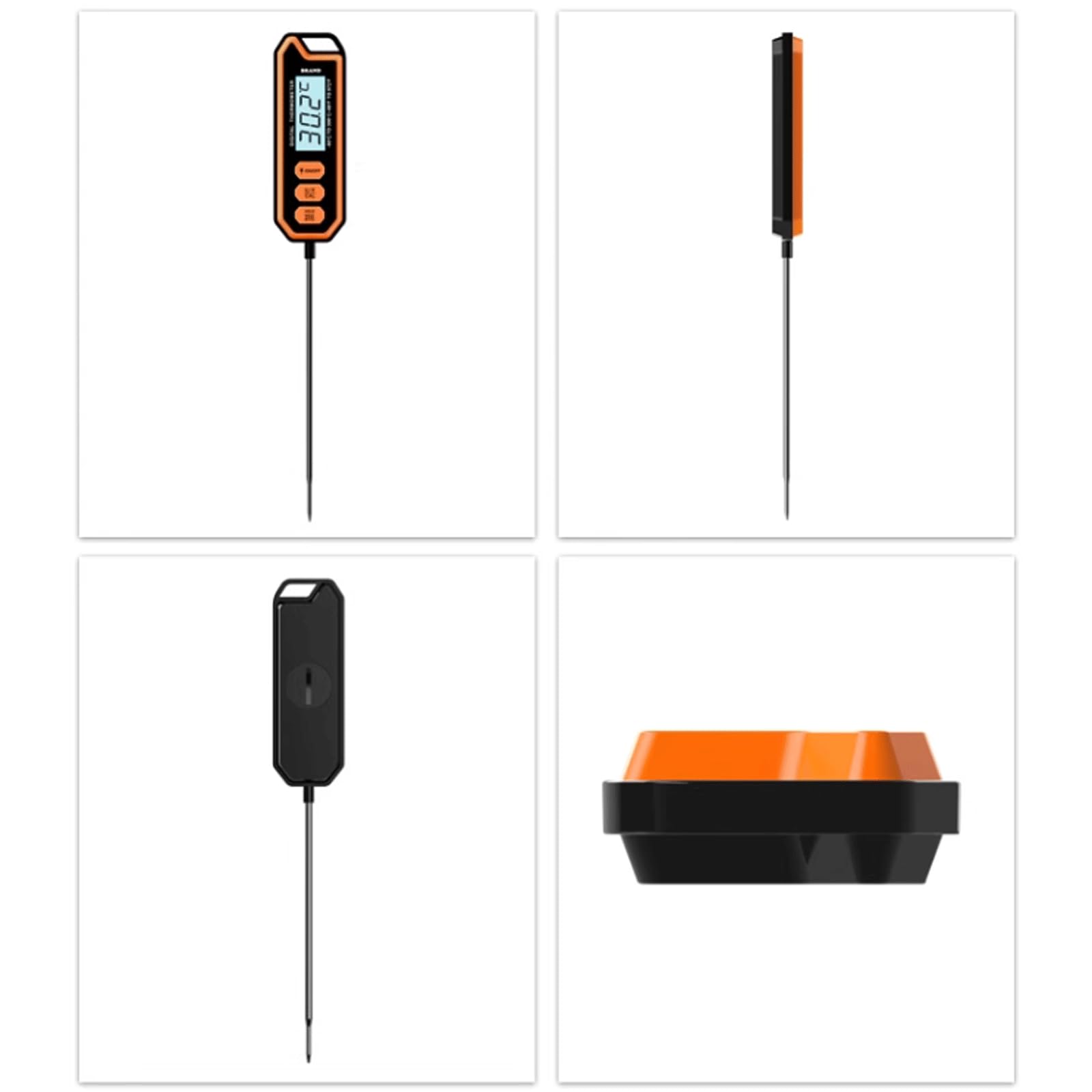 Keukenwaterthermometer Direct afleesbare vleesthermometer met superlange sonde BBQ-thermometer voor het koken van keukenvoedsel