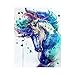 WACYDSD Puzzle Adulte 1000 Pièces Puzzle 3D Cheval Coloré Bleu Animal Bricolage Moderne Art Mural Cadeau Unique Home Decor