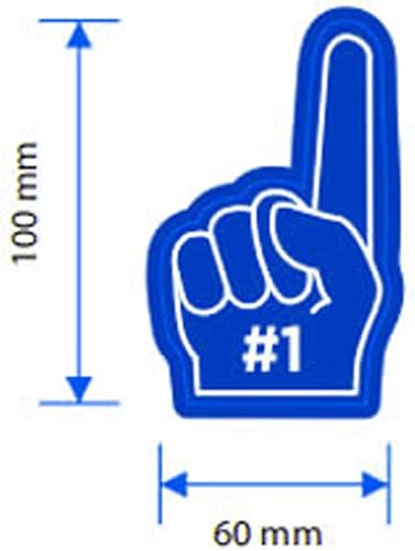Miniatura 7 de 8 piezas de espuma para dedos de animación para las manos de espuma para animar a los deportes olímpicos, conciertos, regalos de fiesta (azul)