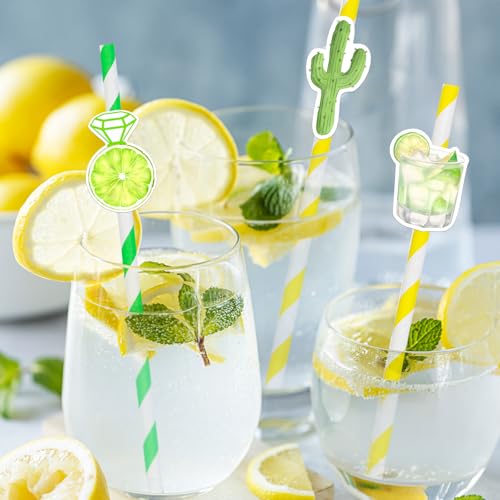 30 Pitillos de Papel Temáticos Margarita Verde miniatura 4