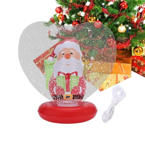 Grandes bolas de Navidad inflables – Corazón iluminado Decoraciones Fiestas – Esfera decorativa inflable con figura en el interior – para exterior jardín o césped porche pasillo parque espacio público