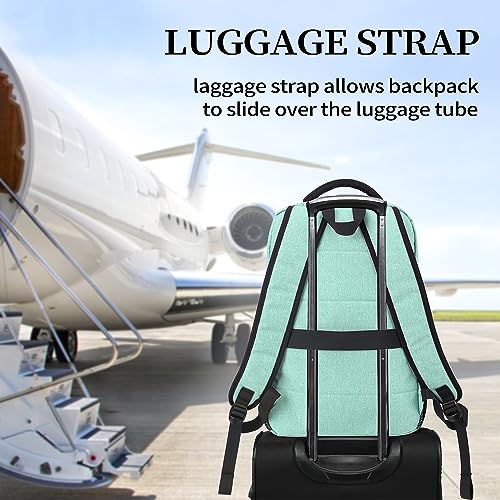 Image of Della Gao Laptop Backpack, Green Travel Backpack Water Resistant Computer Back Pack for Travel, Business, Work (S-Green)
