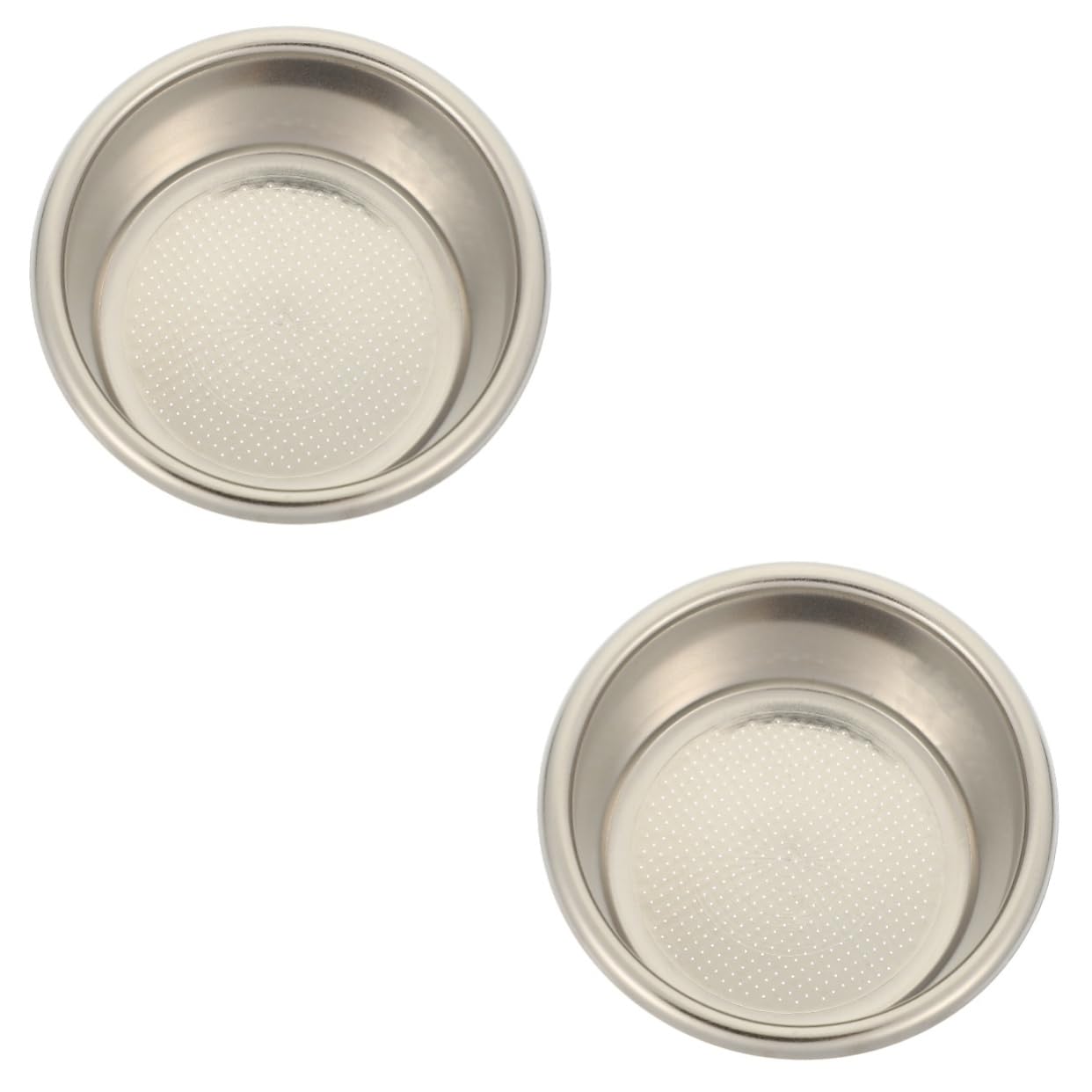 Housoutil 2pcs Filter Basket for Coffee Machines Stainless Steel Strainer Practical Replacement for Mellow Flavor for Home Brewing and Cafes